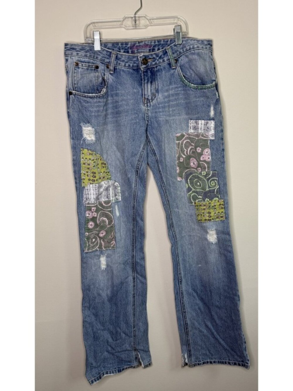 Vintage Y2K Patchwork Jeans Straight Distressed Streetwear